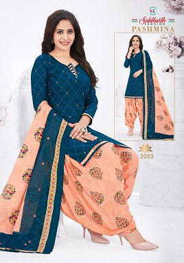 Siddharth Pashmina 2 Ready Made Casual Daily Wear Cotton Printed Dress Collection